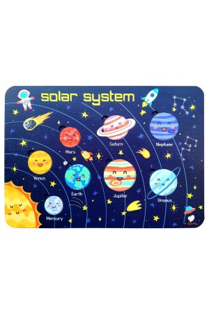 Solar Sistem Gezegenler Eğitici Bultak Yapboz Puzzle Oyuncak - 1