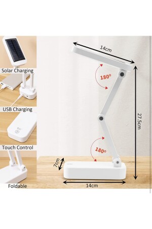 Solar wiederaufladbare Lampe Klapptischlampe Augenschutz Leselampe Solarbetriebene LED-Beleuchtung PRO1941D - 7