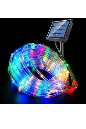 Solarbetriebene 10 m 100 LED-Streifen, LED-Licht, Beleuchtung, Dekoration, Außenleuchte, RGB-Schlauch - 3