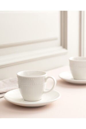 كوب قهوة من نوع MNZ-Soleil Set للـ2 - أبيض - 90 مل FINC0000000059-8682116900232 - Madame Coco