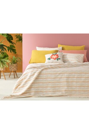 Soleil Aquarelle Baskılı Tek Kişilik Pike 150x220 Cm Safran – Sarı TYC00398873262 - English Home