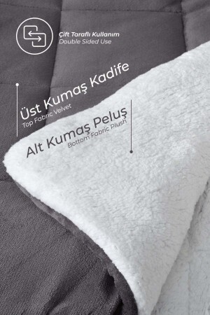 Solides Komfort-Set, modernes Schlafset für Doppelbett, Anthrazit - 4