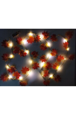 Sonbahar Konseptli Dekoratif Yaprak +3m Günışığı Led Işıklı Sarmaşık Yaprak - 3