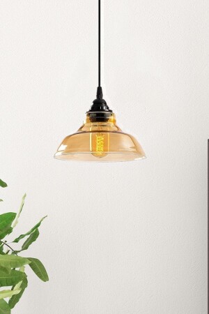 Sondermodell Single Black Modern Honey Glass Pendelleuchte Kronleuchter LMBDR3507SYHBAL - 2