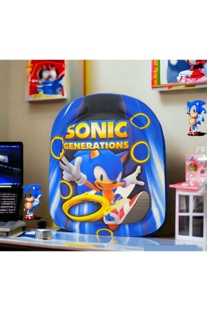 Sonic 3D-geprägter Kindergarten- und Alltagsrucksack für 2–6 Jahre - 2