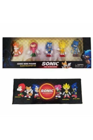 Sonic Mini Figür Oyuncak 5 Figürlü Oyuncak Seti Super Metal Kirpi Sonic Tails Knuckles mtsonic02 - 3