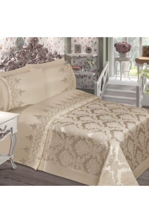 Şönil Fransız Dantelli Pike Takımı Çeyiz ŞönilPike - Bursa Tekstil