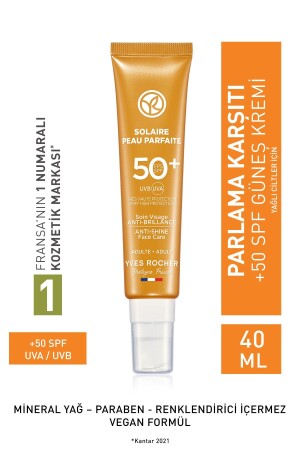 Sonnencreme für das Gesicht, gegen Glanz und Hautunreinheiten, LSF 50, hoher Schutz / Solaire Peau Parfaite – 40 ml 03914 - 1