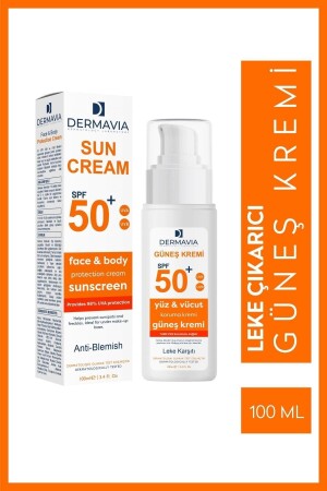 Sonnencreme gegen Hautunreinheiten, LSF 50, Gesichts- und Körperschutz, 100 ml – wasserbeständige Mischhaut - 1