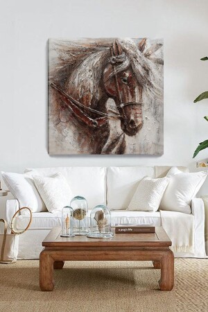 Sorrel Horse Kanvas Tablo 90x90 cm SRRLHORSE0126 - 2