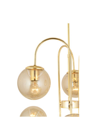 Sosa 6Lı Gold Bal Camlı Modern Genç Odası Cafe Restoran için Uygun Salon Avize 3558-06-GD - 9