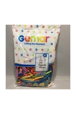 Sosis Balon - 100 Adet Renkli Sosis Balon Oyun Parti Balonu - Gemar