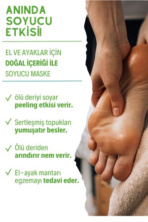 Soyulabilir Ayak Maskesi Peeling Etkili Ölü Deri Ve Çatlaklar İçin Aloe Vera Özlü 100ml - 5