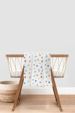 Space Planet Baumwoll-Musselin-Bezugsset (90 x 90 cm, 2 Stück) BABYMUSLIN1010 - 8