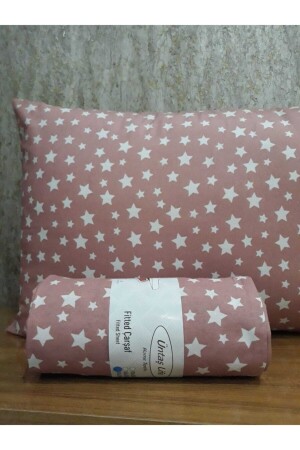 Spannbettlaken-Set für Einzelbett, elastisches Bett, Lachs, Jahr1 - üntaş