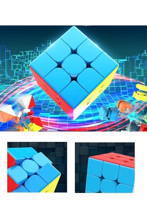 Speed Cupe Rubik Küp Zeka Küpü 3x3 Canlı Renkler Hız Küp-fidget Oyuncak Seyaht Zeka Oyunu - 5