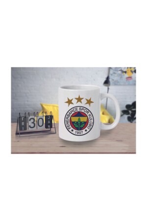 Speziell bedruckte Keramiktasse für Fenerbahçe-Fans. Gemusterte Keramiktasse Fb kplb39 - 1