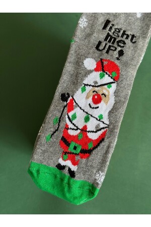 SPEZIELLE 2ER-PACKUNG MIT WEIHNACHTSMANN-GEMUSTERTEN DAMENSOCKEN DER NEUJAHRESSERIE (VERSENDET MIT GESCHENKPAKET) - 8