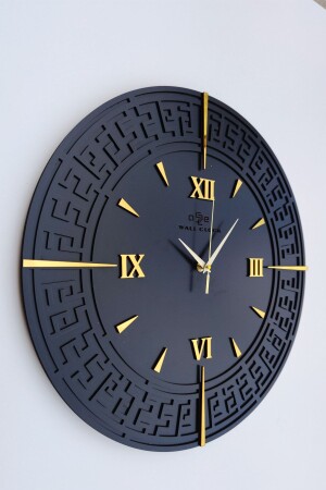 Spezielle dekorative schwarz-goldene verspiegelte Wanduhr 50x50cm dybesi50x50 - 1