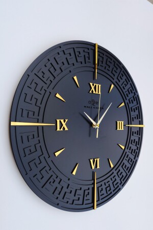 Spezielle dekorative schwarz-goldene verspiegelte Wanduhr 50x50cm dybesi50x50 - 3