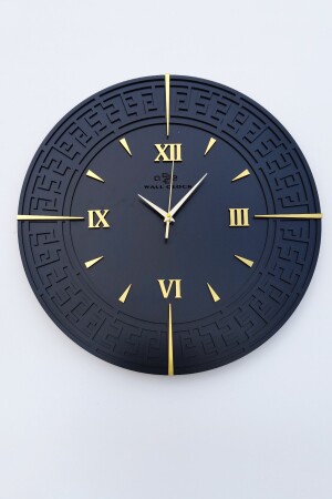 Spezielle dekorative schwarz-goldene verspiegelte Wanduhr 50x50cm dybesi50x50 - 4