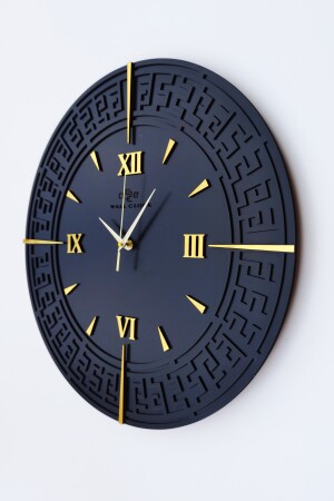 Spezielle dekorative schwarz-goldene verspiegelte Wanduhr 50x50cm dybesi50x50 - 5