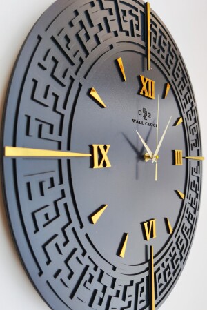 Spezielle dekorative schwarz-goldene verspiegelte Wanduhr 50x50cm dybesi50x50 - 6