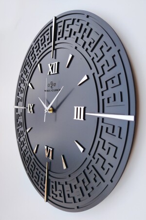 Spezielle dekorative schwarz-silberne verspiegelte Wanduhr 50x50cm dybesi50x50 - 5