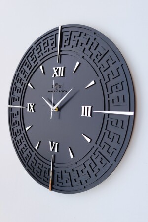 Spezielle dekorative schwarz-silberne verspiegelte Wanduhr 50x50cm dybesi50x50 - 6