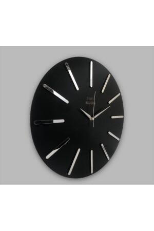 Spezielle dekorative verspiegelte Wanduhr in Schwarz und Silber mit geräuschlosem Mechanismus, 40 x 40 cm, dms0000001 - 3