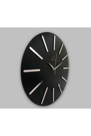 Spezielle dekorative verspiegelte Wanduhr in Schwarz und Silber mit geräuschlosem Mechanismus, 40 x 40 cm, dms0000001 - 5