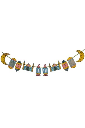 Spezielle Macaron-Serie Ramadan 10-teiliges dekoratives Banner-Ornament für alle Altersgruppen - 1