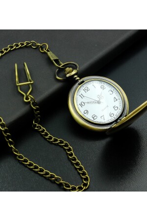 Spezielle Taschenuhr mit Holzbox und Kette zum Vatertag A152655 - 5