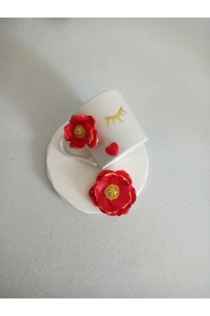 Spezielles Design, rote Blume, Kaffeetassenmodell, Geschenkpräsentation, dekoratives Modell TYCKIW8BMN169876294796612 - 6