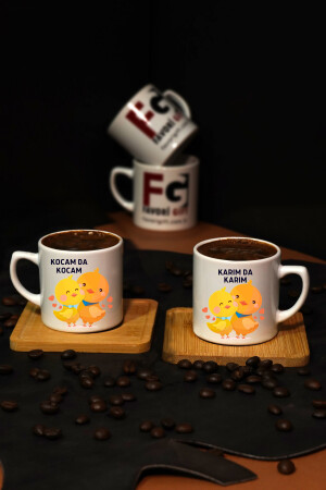 Spezielles Design-Set mit 2 Kaffeetassen – „My Wife and My Wife“, „My Husband“ und „My Husband“ bedruckt – Geschenk für Zuhause FVG5357 - 4