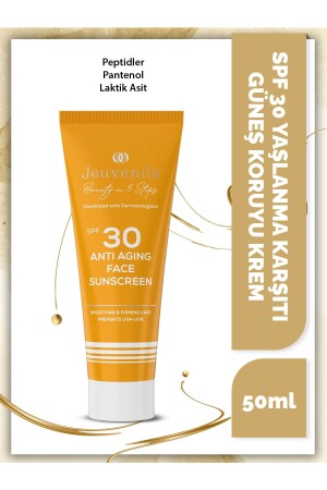 SPF 30 Anti-Aging Güneş Kremi - Yaşlanma ve Kırışıklık Karşıtı (Peptides, Panthenol, Lactic Acid) TYC00763868816 - 2