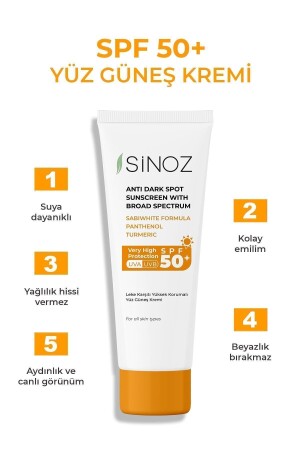 Spf 50 Leke Karşıtı Yüksek Koruyucu Yüz Güneş Kremi 50 ml Normal Ve Kuru Ciltler Için - 4