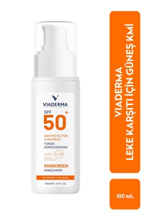 SPF 50 Leke Karşıtı Yüz ve Vücut Koruma Güneş Kremi 100 ml - Tüm Ciltler Suya Dayanıklı - 2