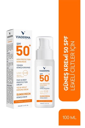 SPF 50 Leke Karşıtı Yüz ve Vücut Koruma Güneş Kremi 100 ml - Tüm Ciltler Suya Dayanıklı - 4