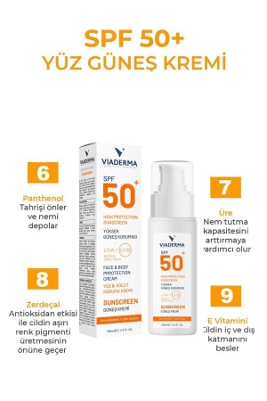 SPF 50 Leke Karşıtı Yüz ve Vücut Koruma Güneş Kremi 100 ml - Tüm Ciltler Suya Dayanıklı - 6