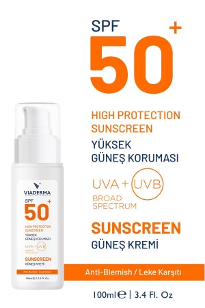 SPF 50 Leke Karşıtı Yüz ve Vücut Koruma Güneş Kremi 100 ml - Tüm Ciltler Suya Dayanıklı - 8