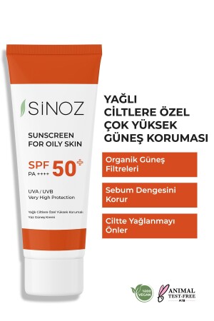 Spf 50 Sebum Dengeleyici Aydınlatıcı Yüksek Koruma Yüz Güneş Kremi 50 ml Karma Yağlı Ciltler Için - 1