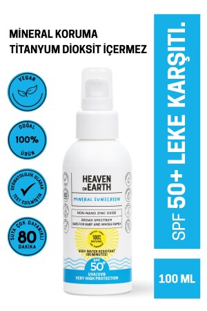 Spf 50 Vegan Mineral Güneş Kremi Leke Karşıtı %100 Doğal Suya Dayanıklı Uva Uvb Çok Yüksek Koruma HonE8683148624097 - 2