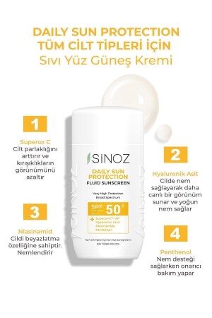 Spf50 Günlük Kullanım Sıvı Yüz Güneş Kremi - Yeni Nesil Güneş Filtreleri Ile Hibrit Formül 50ml - 3