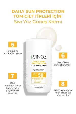 Spf50 Günlük Kullanım Sıvı Yüz Güneş Kremi - Yeni Nesil Güneş Filtreleri Ile Hibrit Formül 50ml - 4