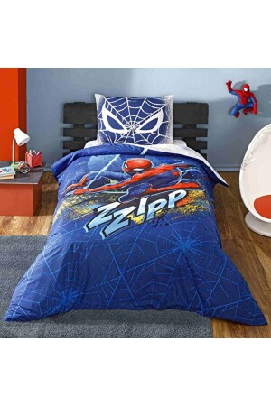 Spider Man Blue City Einzelbettbezug-Set aus Baumwolle 000000001000044782 - 2