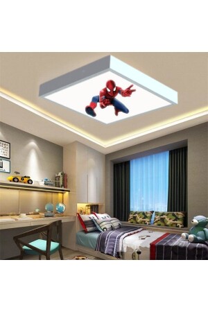 Spider Man Çocuk Odası Led Avize- 42w 60cmx60cm Beyaz Işık GP-2067-Spiderman-05 - 2