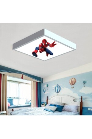 Spider Man Çocuk Odası Led Avize- 42w 60cmx60cm Beyaz Işık GP-2067-Spiderman-05 - 7