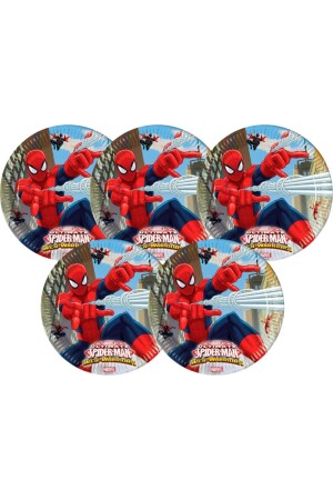 Spiderman Afişli Örümcek Adam 8 Kişilik Doğum Günü Set Pasta Süsü Dahil - 4