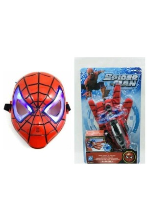 Spiderman Ağ Fırlatan Ok Atan Eldiven Ve Işıklı Örümcek Adam Maskesi - 1